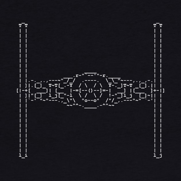 ASCII Art TIE Fighter by drummingco